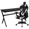 Flash Furniture Black Gaming Desk-Cup Holder/Reclining Chair Set BLN-X20D1904L-BK-GG